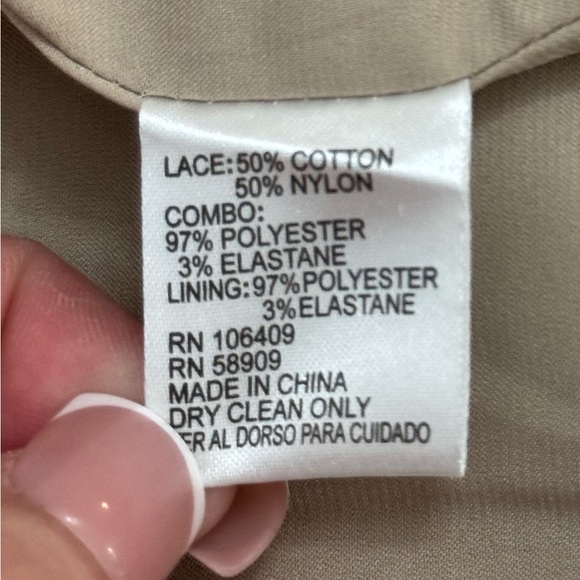 NEW Antonio Melani Bettye Ivory Beachwood Lace 3/4 Sleeve Sheath Dress Size 2 - Picture 10 of 11